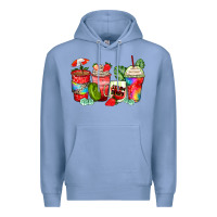 Colony Blue strawberry coffee cups Premium Hoodie - Zillion Design Studio