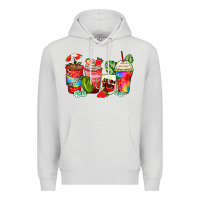 Dove Grey strawberry coffee cups Premium Hoodie - Zillion Design Studio