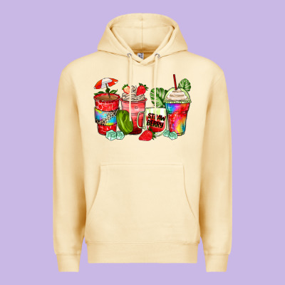 Strawberry Coffee Cups Premium Hoodie Designed By Zillion Design Studio