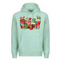 Seafoam strawberry coffee cups Premium Hoodie - Zillion Design Studio