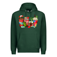 Sports Green strawberry coffee cups Premium Hoodie - Zillion Design Studio