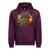 Mauve Wine softball mama with leopard Urban Hoodie - Zillion Design Studio