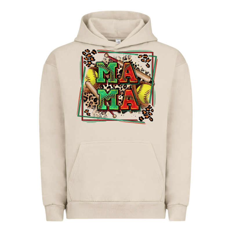 Softball Mama With Leopard Urban Hoodie by Zillion Design Studio | Teevron