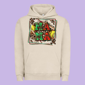Softball Mama With Leopard Urban Hoodie Designed By Zillion Design Studio