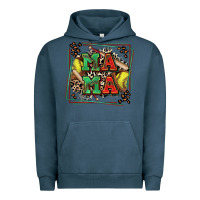 Pigment Midnight Navy softball mama with leopard Urban Hoodie - Zillion Design Studio