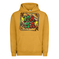 Pigment Peanut Butter softball mama with leopard Urban Hoodie - Zillion Design Studio