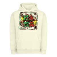 Pigment Pistachio softball mama with leopard Urban Hoodie - Zillion Design Studio