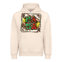 Sandshell softball mama with leopard Urban Hoodie - Zillion Design Studio