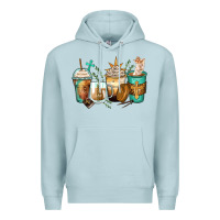 Blue Mist jesus coffee cups Premium Hoodie - Zillion Design Studio