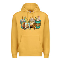 Mustard jesus coffee cups Premium Hoodie - Zillion Design Studio