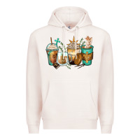 Pale Pink jesus coffee cups Premium Hoodie - Zillion Design Studio