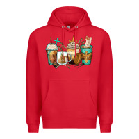 Red jesus coffee cups Premium Hoodie - Zillion Design Studio