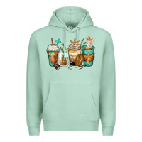 Seafoam jesus coffee cups Premium Hoodie - Zillion Design Studio