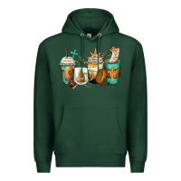 Sports Green jesus coffee cups Premium Hoodie - Zillion Design Studio