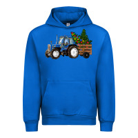 Cobalt Christmas farm tractor Urban Hoodie - RanaPortraitStore