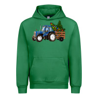 Emerald Christmas farm tractor Urban Hoodie - RanaPortraitStore