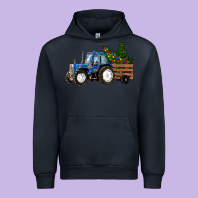 Christmas Farm Tractor Urban Hoodie Designed By Ranaportraitstore