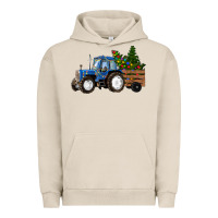 Pigment French Oak Christmas farm tractor Urban Hoodie - RanaPortraitStore