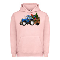 Pigment Salmon Christmas farm tractor Urban Hoodie - RanaPortraitStore