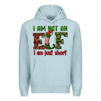 Blue Mist i am not an elf i am just short christmas Premium Hoodie - RanaPortraitStore
