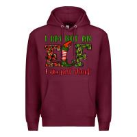 Burgundy i am not an elf i am just short christmas Premium Hoodie - RanaPortraitStore
