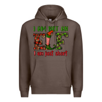 Coffee i am not an elf i am just short christmas Premium Hoodie - RanaPortraitStore