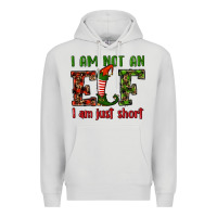Dove Grey i am not an elf i am just short christmas Premium Hoodie - RanaPortraitStore