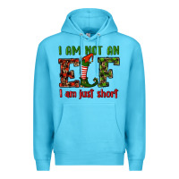 Ocean Blue i am not an elf i am just short christmas Premium Hoodie - RanaPortraitStore