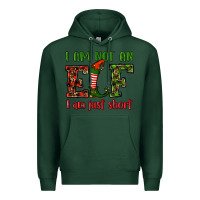Sports Green i am not an elf i am just short christmas Premium Hoodie - RanaPortraitStore