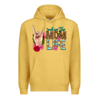 Antique Gold rockin the mom life mothers day Premium Hoodie - texasbilliewilder