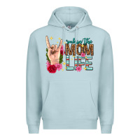 Blue Mist rockin the mom life mothers day Premium Hoodie - texasbilliewilder