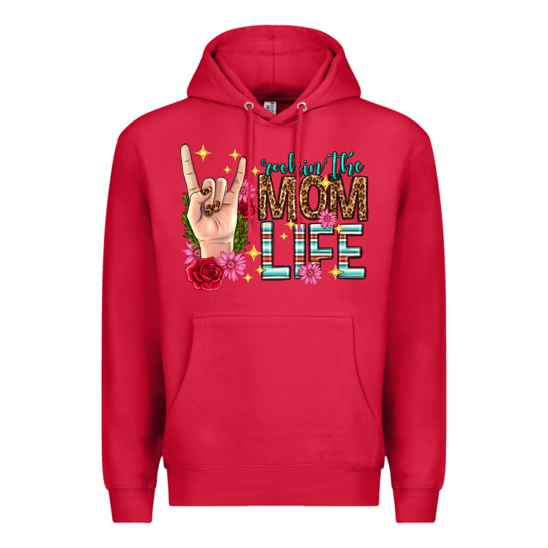 Rockin The Mom Life Mothers Day Premium Hoodie by texasbilliewilder | Teevron