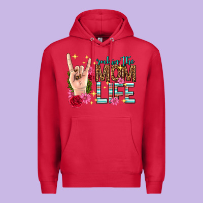 Rockin The Mom Life Mothers Day Premium Hoodie Designed By Texasbilliewilder