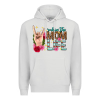 Dove Grey rockin the mom life mothers day Premium Hoodie - texasbilliewilder