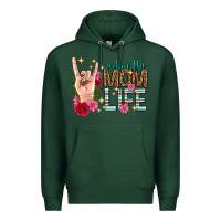 Sports Green rockin the mom life mothers day Premium Hoodie - texasbilliewilder
