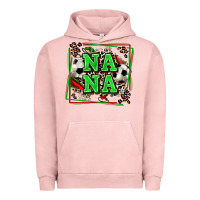 Pigment Salmon soccer nana with leopard Urban Hoodie - Zillion Design Studio