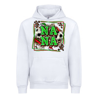 White soccer nana with leopard Urban Hoodie - Zillion Design Studio