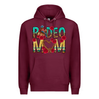 Burgundy rodeo mom mothers day Premium Hoodie - texasbilliewilder