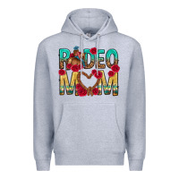 Heather Grey rodeo mom mothers day Premium Hoodie - texasbilliewilder