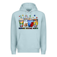 Blue Mist hispanic heritage month coffee cups Premium Hoodie - Zillion Design Studio