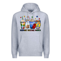 Heather Grey hispanic heritage month coffee cups Premium Hoodie - Zillion Design Studio