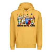 Mustard hispanic heritage month coffee cups Premium Hoodie - Zillion Design Studio