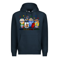 Navy hispanic heritage month coffee cups Premium Hoodie - Zillion Design Studio