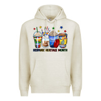 Oatmeal Heather hispanic heritage month coffee cups Premium Hoodie - Zillion Design Studio