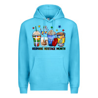 Ocean Blue hispanic heritage month coffee cups Premium Hoodie - Zillion Design Studio