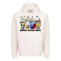 Pale Pink hispanic heritage month coffee cups Premium Hoodie - Zillion Design Studio