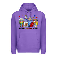 Purple hispanic heritage month coffee cups Premium Hoodie - Zillion Design Studio