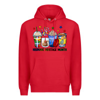Red hispanic heritage month coffee cups Premium Hoodie - Zillion Design Studio