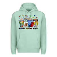 Seafoam hispanic heritage month coffee cups Premium Hoodie - Zillion Design Studio
