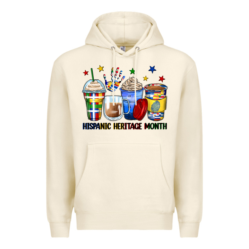 Hispanic Heritage Month Coffee Cups Premium Hoodie by Zillion Design Studio | Teevron